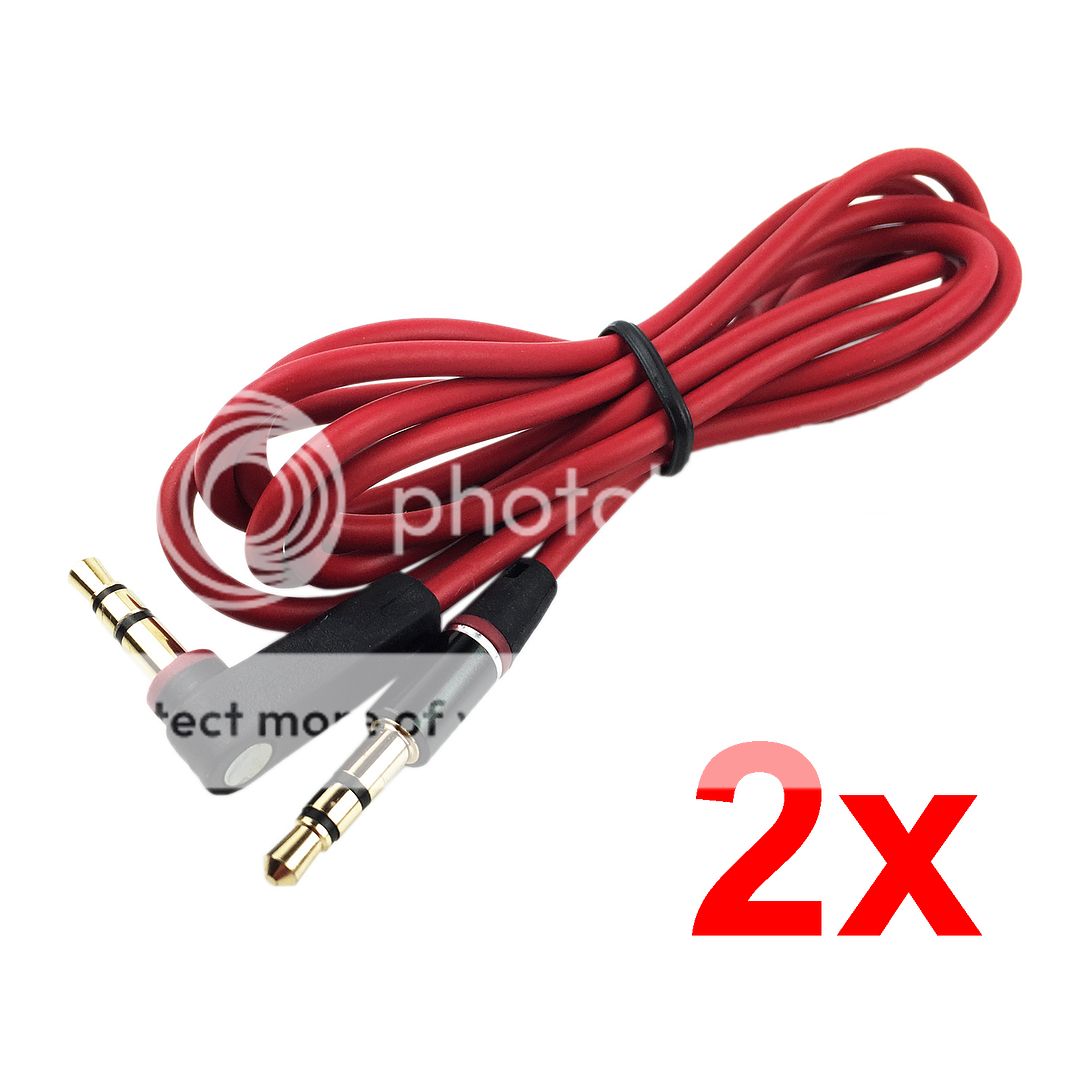 2 x Replacement Headphone Cable for Beats by Dr Dre Earphones 3.5mm